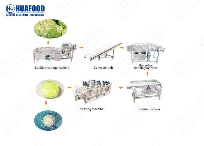 Washed Fruit And Vegetable Processing Line Multi Function Customized Capacity
