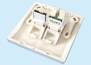 Wholesale Duplex FTTH Dual Fiber Optic Faceplate RJ11 / RJ45 With Removable Cover from china suppliers