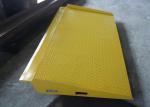 Yellow Mobile Hydraulic Loading Ramp On Ground Loading And Unloading