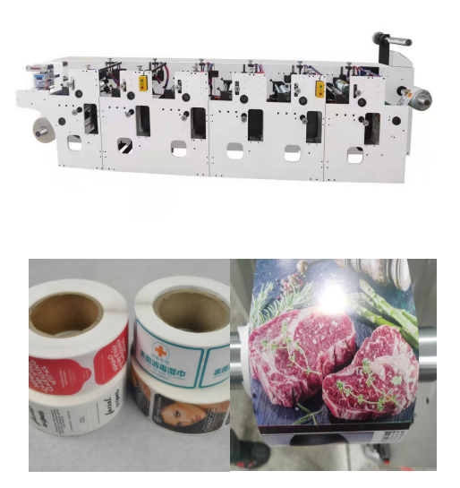 Flexo Printing Machine For Labels & Paper Plastic Rolls: HJ 6-520 UV with 1/6 Factory Prices#50-520mm Printing width