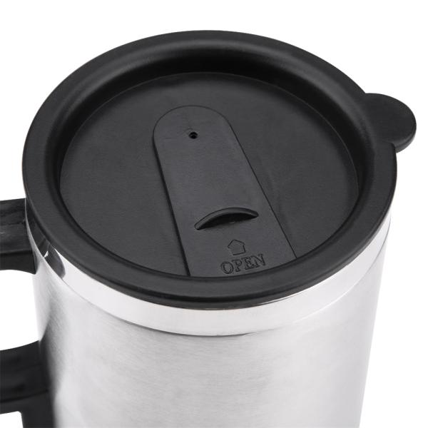 Car Heating Cup Travel Coffee Cup 12V Electric Heating Mug Stainless Steel Insulation Car Cup Charge Heat Mug
