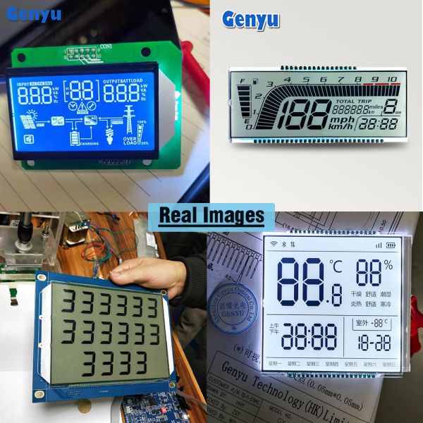 7 Segmental Digital Solar Inverter LCD Display Screen Black VA -20-70C with and Driver IC CS1621