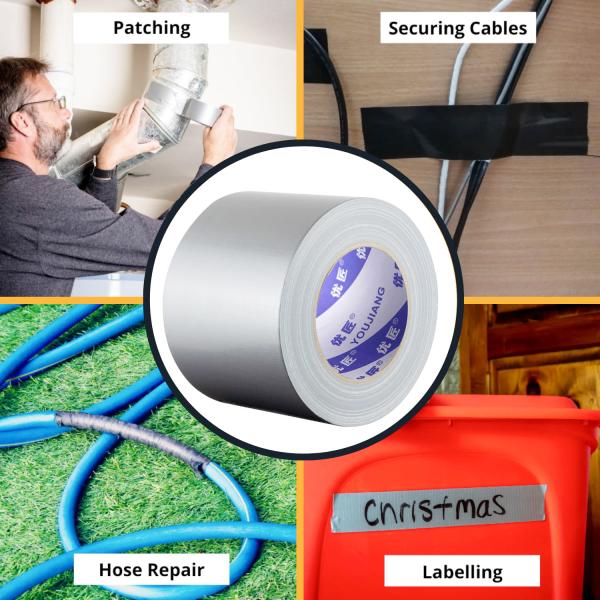 High Adhesion Strong Sticky Waterproof Hand-Tearable Gray Vinyl Duct Packing Rubber Adhesive Masking Tape 3903