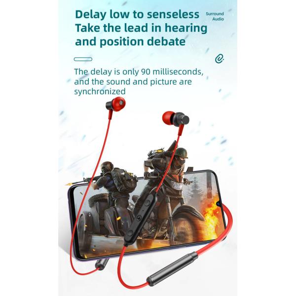 Wireless Neckband Bluetooth Headphone CVC 8.0 Noise Canceling Magnetic Earbuds