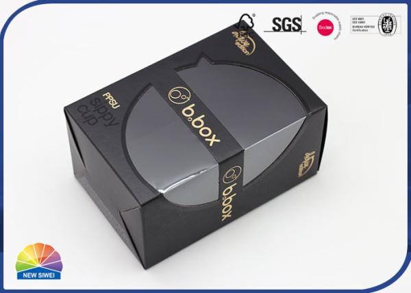 Quality Gold Stamping Folding Carton Box With Visible PET Window Patched for sale