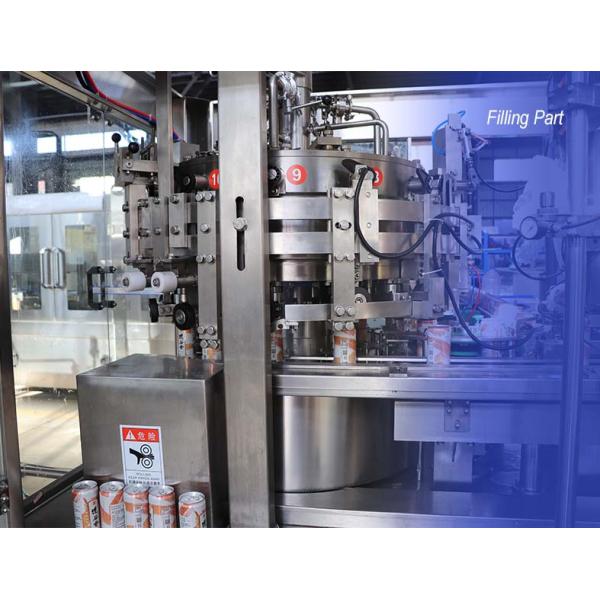 Soft Drink Rotary Can Filler , Aluminum 330ml Easy Open Can Filling And Seaming Machine