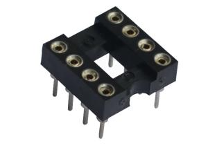 China UL 94V 0 28 Pin Dip IC Socket Round Hole 7.62mm Connector Moisture Proof on sale
