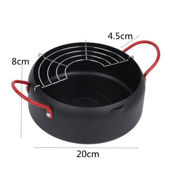 Restaurant Kitchen Deep Frying Pots Round Body Designed Cooking Pot With Filter
