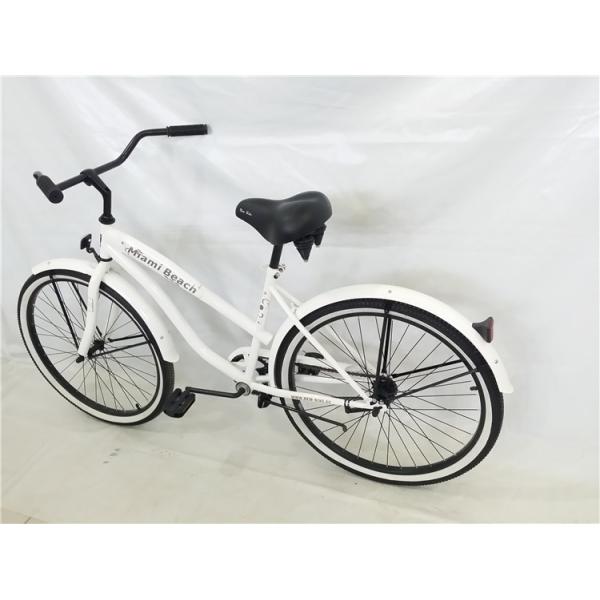 Cheap fashion style white color OEM steel frame 26" 2.125 beach cruiser for lady for sale