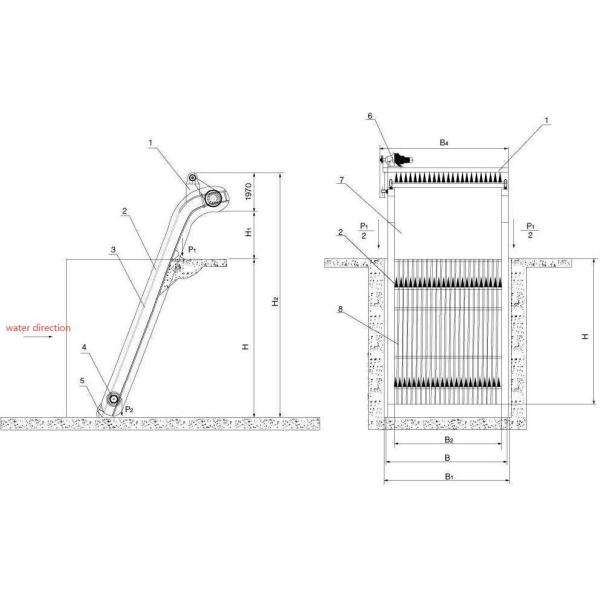 4.0Kw Mechanical Bar Screen Water Conservancy Pump Station