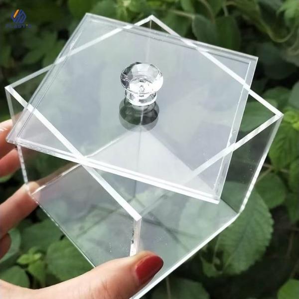 Custom Printing Clear Acrylic Plastic Boxes , Jewelry Storage Box For Organizing