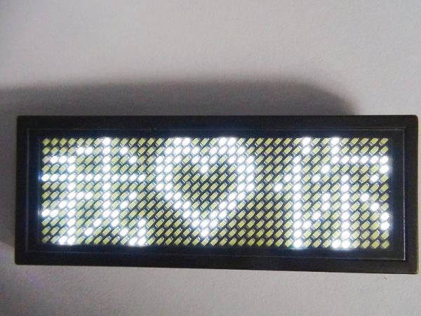 LED name badge-USB Rechargeable led moving message display scrolling message-LED