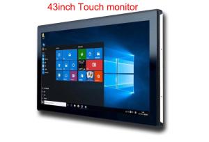 China 43 Inch Big Screen DVI Capacitive Touch Panel Monitor 1080P 10 Points on sale