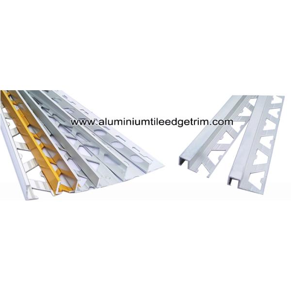 10mm Bathroom Polished Chrome Square Edge Tile Trim For Exterior Corner