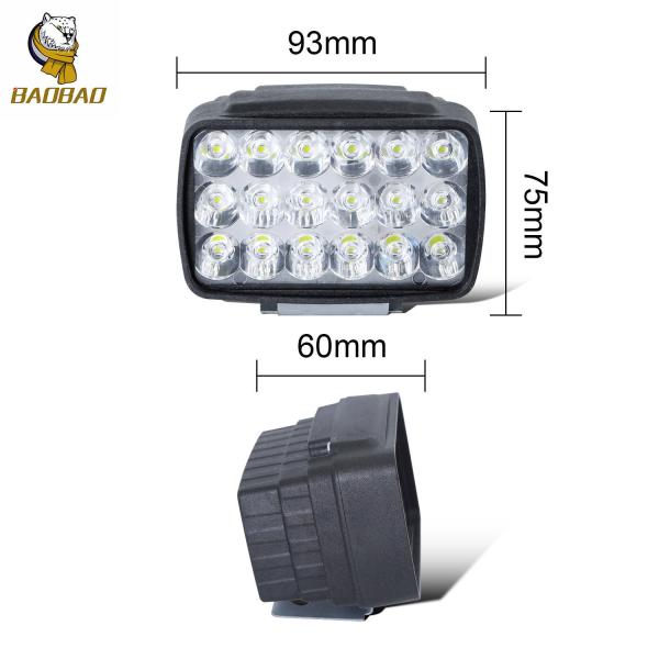 3500LM 18 Beams 4 Inch White Auxiliary LED Light For Motorbike