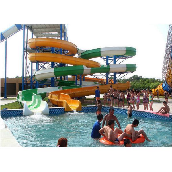 Customized Outdoor spiral swimming pool slide Fiberglass 1m SGS