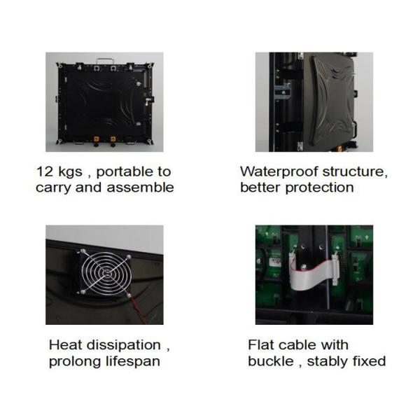 Ultra Light Full Color Outdoor Advertising Led Display 576*576mm For Activity