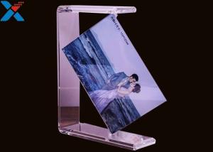 Wholesale Plexiglass PMMA Custom Acrylic Frames Double Rotating U Shape Picture Table Frame from china suppliers