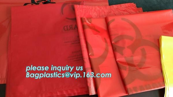biodegradable biohazard bag, biohazard clinical waste bag, Medical Trash Bin Liner Biohazard Waste Garbage Bags For Hosp