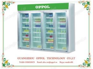 China OP-1101 Automatic Defrost Air Cooling Supermarket 4 Doors Commercial Refrigerator on sale
