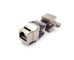 Wholesale Toolless CAT6A Shielded Keystone Jack CAT6A Keystone Coupler 180 Degree from china suppliers