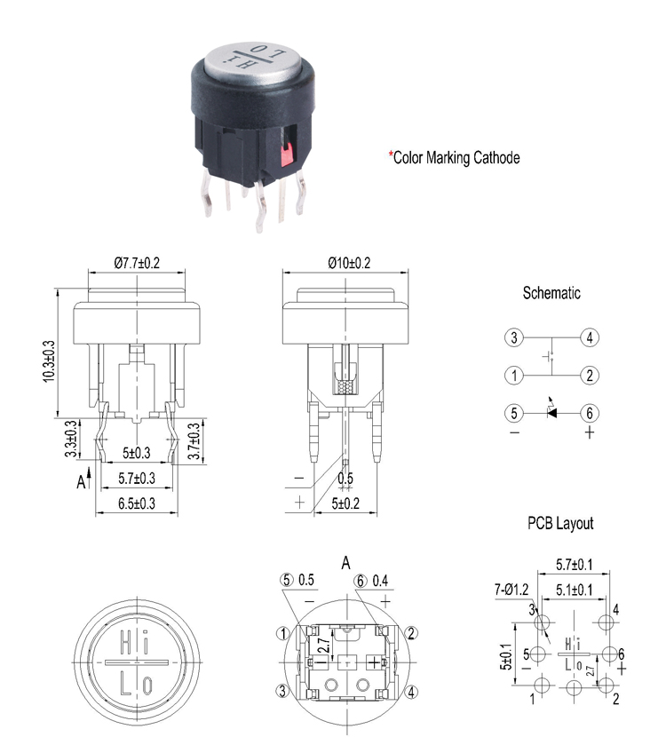 Illumination Tactile Switch, Led Dustproof Push Button Switch With Bezel,Lighted Tact Switch,Illuminated Tact Switch