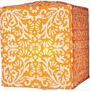 paper lantern Square lantern paper chimney Japanese chimney White fuchsia Design and color lampshade