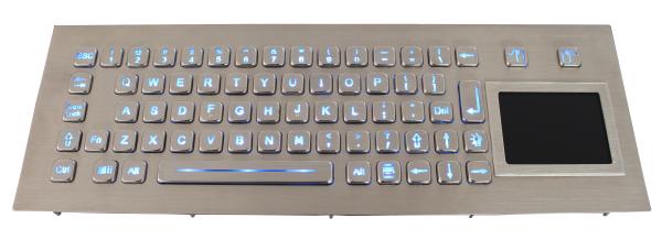 Quality 70 Keys Rugged Backlit USB Keyboard With Touchpad Kiosk Keyboard for sale
