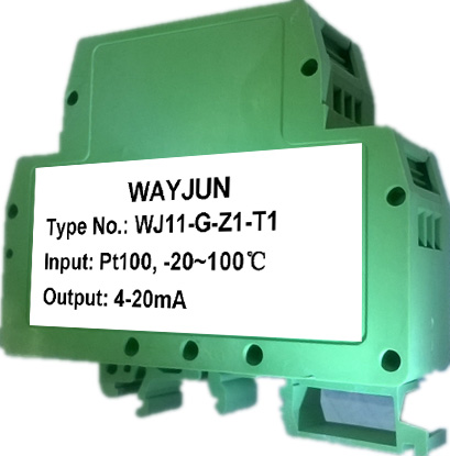 WAYJUN 3000V isolation two wire 4-20mA loop powered RTD temperature signal transmitter DIN35 signal converter
