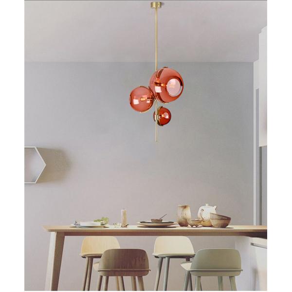 Nordic Pendant Lamp Postmodern Designer Red Glass Pendant Lights(WH-GP-169)
