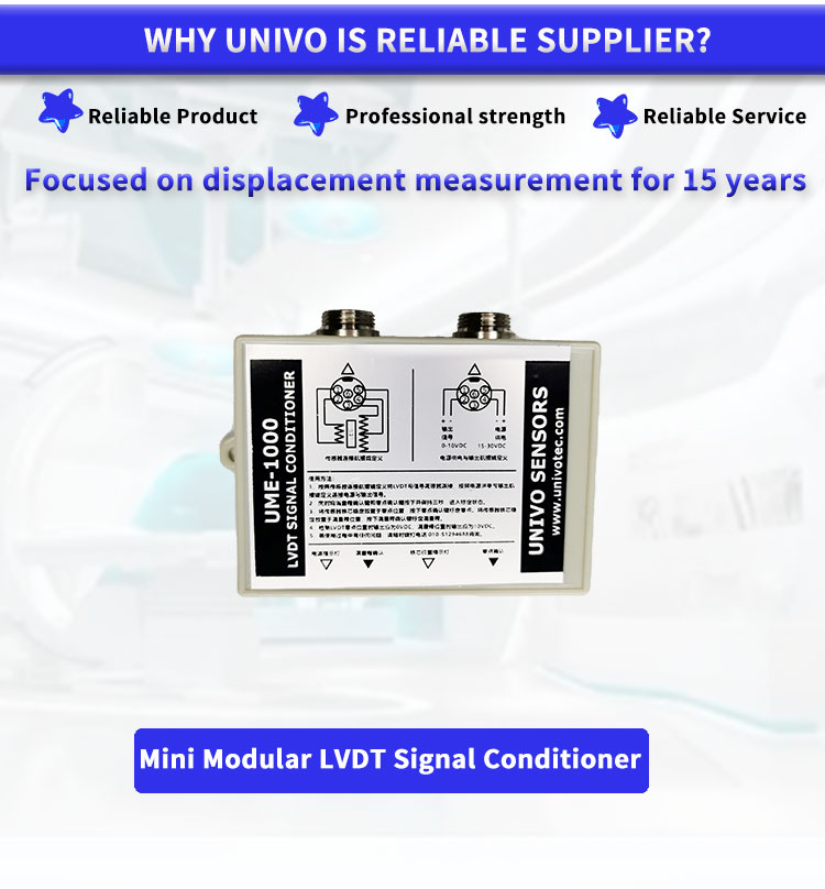 UME1000Y LVDT RVDT Half Bridge Sensor For Industrial Temperature Range 32-160℉ 0-70C