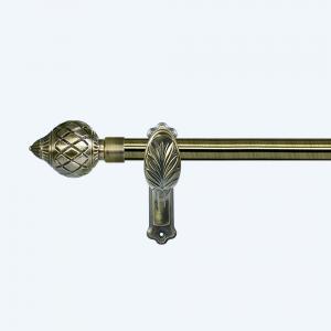 Wholesale 28mm curtain pole brass 6m long antique brass double curtain pole from china suppliers