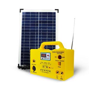 Wholesale 30W Solar Lighting Kit Phone Power Charging FM Radio MP3 Player Portable Solar Generator SG1230 from china suppliers