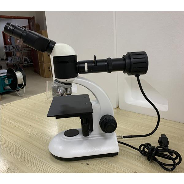 Quadplex Nosepiece Upright Metallurgical Microscope Reflecting Halogen