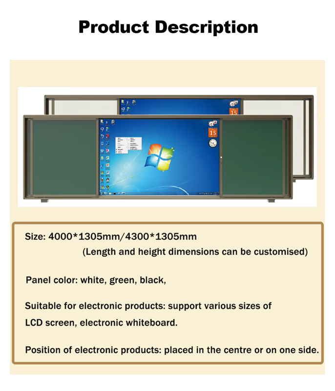 Qtenboard Blackboard Teaching School Classroom Push and Pull Green Board Smart Board Accessories