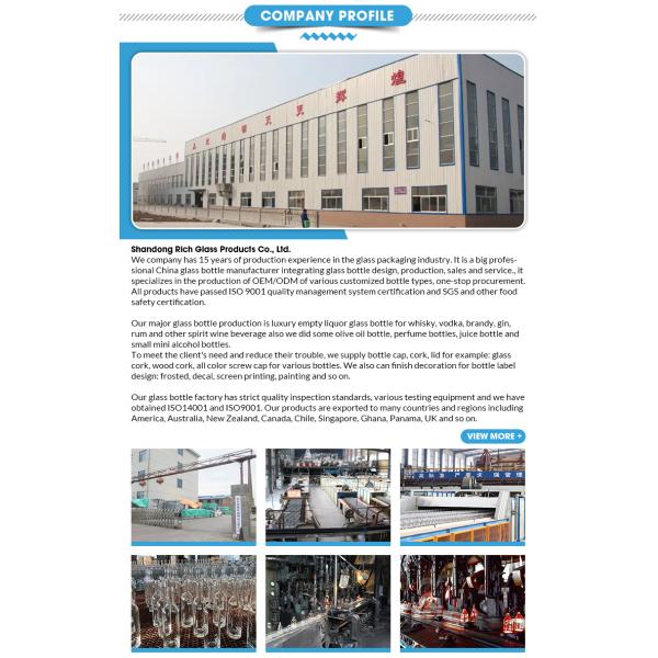 Super Flint Glass 500ml Clear Whiskey Bottle for Beverage Distribution