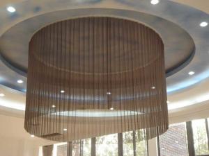 Flame Resistant Wire Mesh Curtain Chain Link Fabrics Coil Drapery Decorative