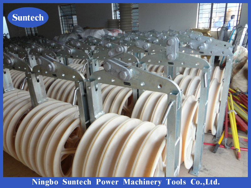 916mm Bundled Conductor Stringing Pulley Blocks For Overhead Line