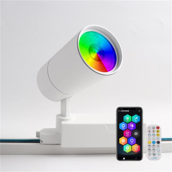 Quality Modern 40W RGBW 220V LED Adjustable Track Light with Wifi Control and DC24V Rail Lighting System for sale