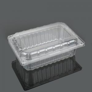 China Virgin Food Grade PET 22.5cm Disposable Plastic Food Box on sale