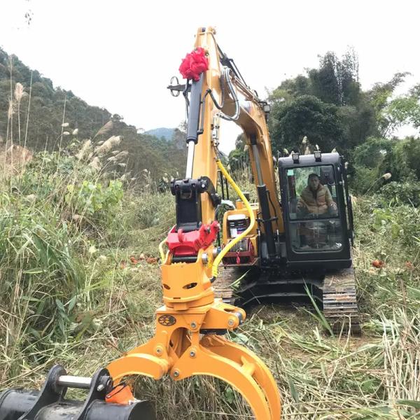 Hydraulic Rotator Grapple 360 Degree Excavator Bucket Grapple Attachment
