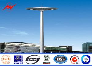 28m Q345 Customized Galvanized High Mast Pole With Lifting Systems