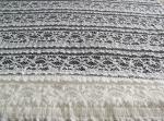 Eco-Friendly Stretch Lace Cotton Spandex Fabric , Beige Elastic Lace Trim CY