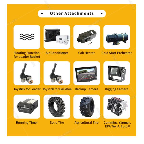 4x4 Retroexcavator Loader with WEICHAI Engine and Hydraulic Valve Integration