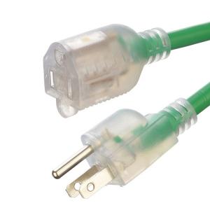 Wholesale North American ETL 3 Pin Heavy Duty Extension Cord 25 ft with Light Plug and End Length 25FT Rated Current 15A from china suppliers