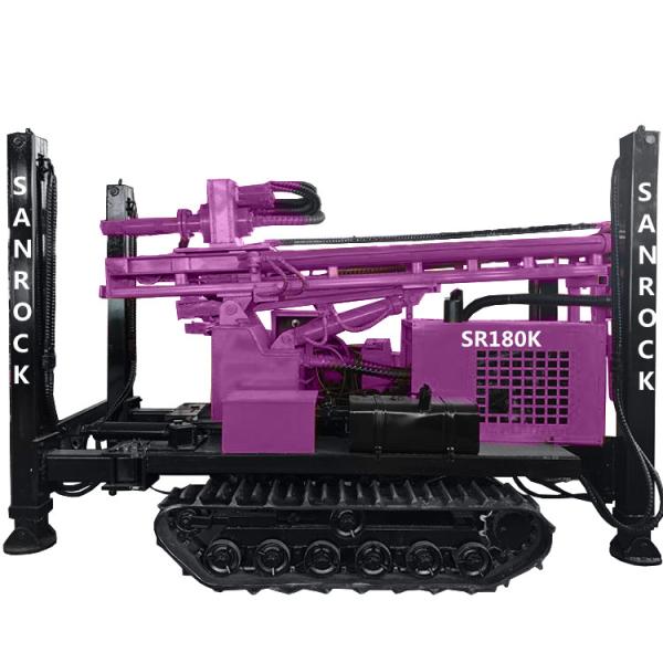 Water Drilling Rig Machine 60KW Diesel Engine Crawler Water Well Drilling Rig For Sale