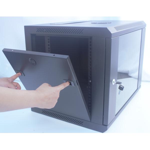 9U Server Rack Cabinet 19" Wall Mount Removable Black Data Cabinet/Network Rack