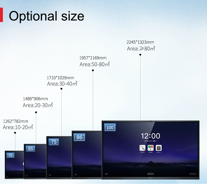 Big Screen Infrared Interactive Whiteboard 10 Points Interactive LED Panel