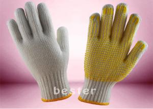 Wholesale Wear Resistant Knitted Hand Gloves , PVC Dotted Cotton Gloves Free Samples from china suppliers