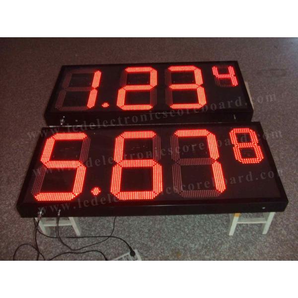 Super Brightness Digital Gas Price Signs Red Color For Oil Station / Service Station